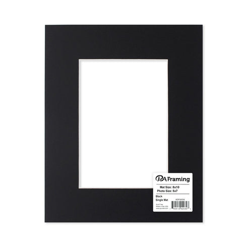 **8X10 Black Mat W/White Core